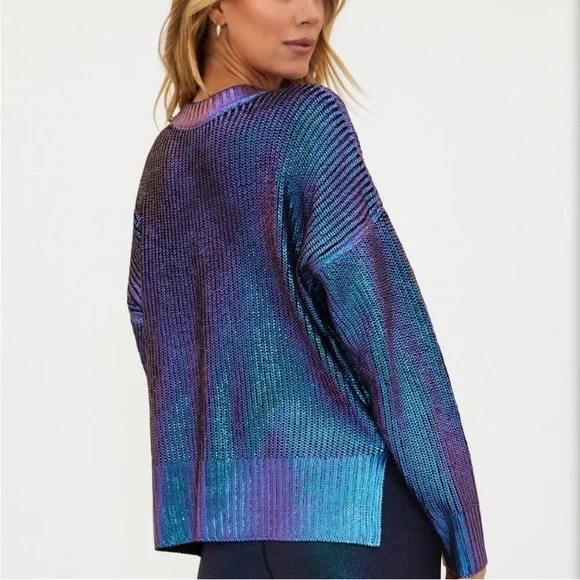 Beach Riot Callie Galaxy Shine Metallic Sweater Size Large NWT - Picture 13 of 13